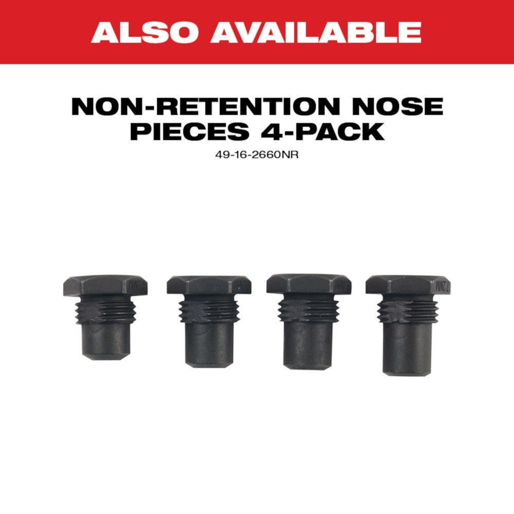 Milwaukee 49-16-2660NR M18 FUEL 1/4" Blind Rivet Tool with ONE-KEY Non-Retention Nose Piece 4-Pack - Ace Tool Group - Milwaukee