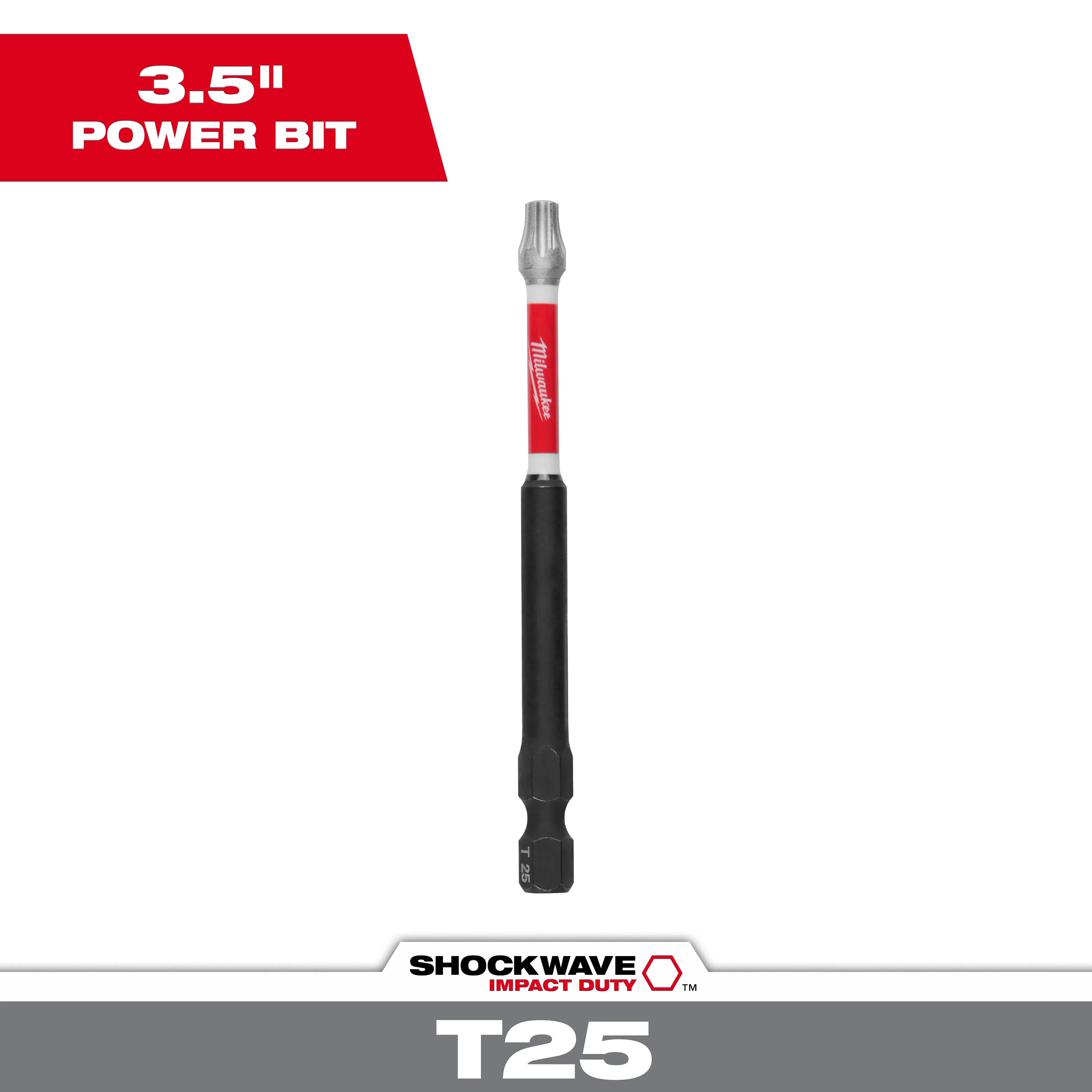 Milwaukee 48-32-4561 SHOCKWAVE 3-1/2" Power Bit TORX T25 3 Pack - Ace Tool Group - Milwaukee