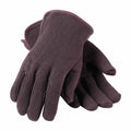 PIP 95-864 Jersey Glove, Brown, Heavy Weight, Red Jersey Lined, Gunn Cut, Slip-On, Long 10" Length  -12 Pack - Ace Tool Group - Protective Industrial Products