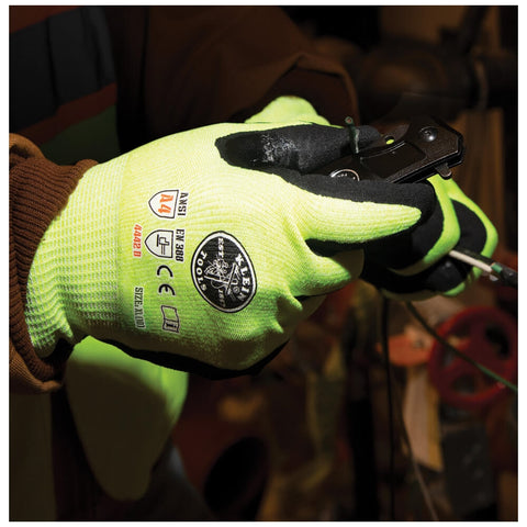 Klein 60198 Work Gloves, ANSI A4, TouchScreen, XL - Ace Tool Group - Klein