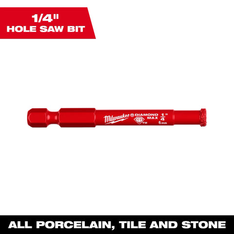 Milwaukee 49-56-0505  1/4" Diamond Max Hole Saw Bit - Ace Tool Group - Milwaukee