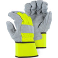 Majestic 2501CDY High Vis Leather Palm Gloves - Ace Tool Group - Majestic