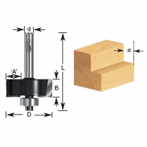 Timberline 260-14 Rabbet Bit 1/2 Shank - Ace Tool Group - Timberline