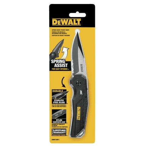 Dewalt Dwht10911 Spring Assist Pocket Knife - Ace Tool Group - DeWalt