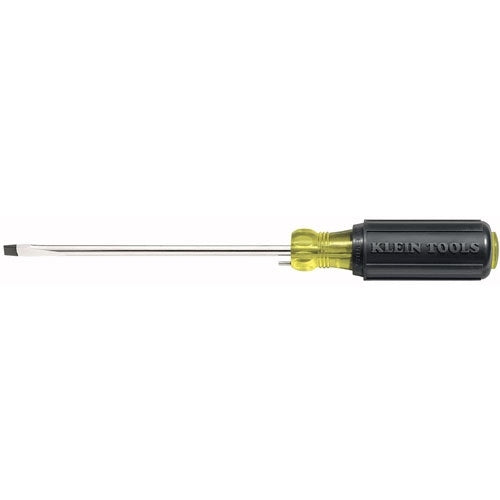 Klein Tools 605-4B 1/4'' (6 mm) Wire Bending Cabinet-Tip Screwdriver - 4'' (102 mm) Round-Shank - Ace Tool Group - Klein