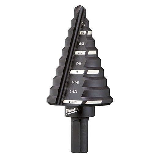 Milwaukee 48-89-9205 #5 Step Drill Bit, 1/4" - 1-3/8" by 1/8" - Ace Tool Group - Milwaukee