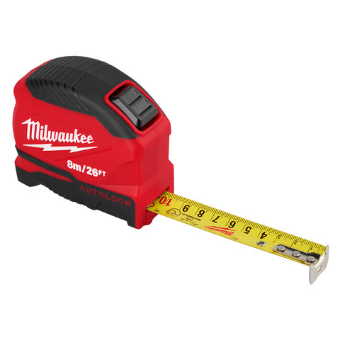 Milwaukee 48-22-1826 8m/26ft Auto-Lock Tape Measure 6 Pack - Ace Tool Group - Milwaukee