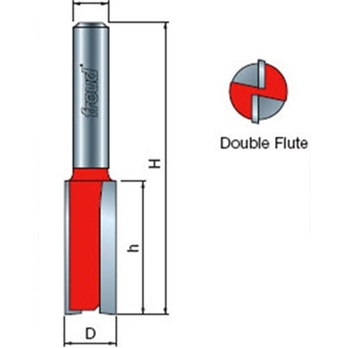 Freud Tools 13/32" (Dia.) Double Flute Straight Bit (Double Grind) - Ace Tool Group - Freud
