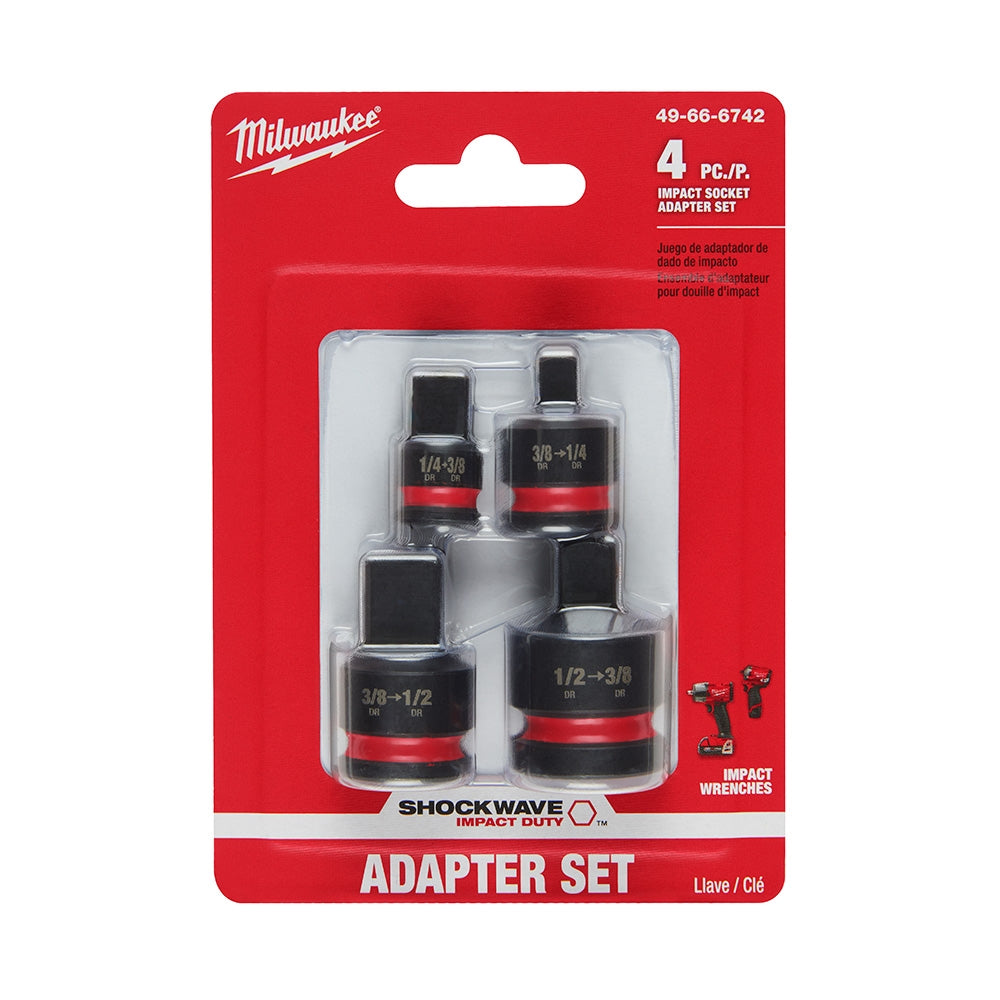Milwaukee 49-66-6742 Impact 1/4 -1/2 in. Adapter Set - Ace Tool Group - Milwaukee