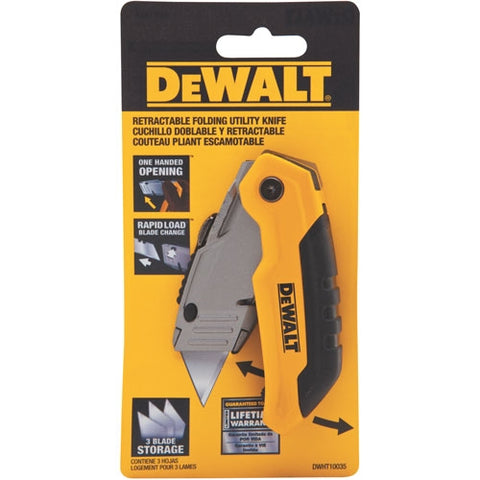 Dewalt Dwht10035L Folding Retractable Utility Knife - Ace Tool Group - DeWalt