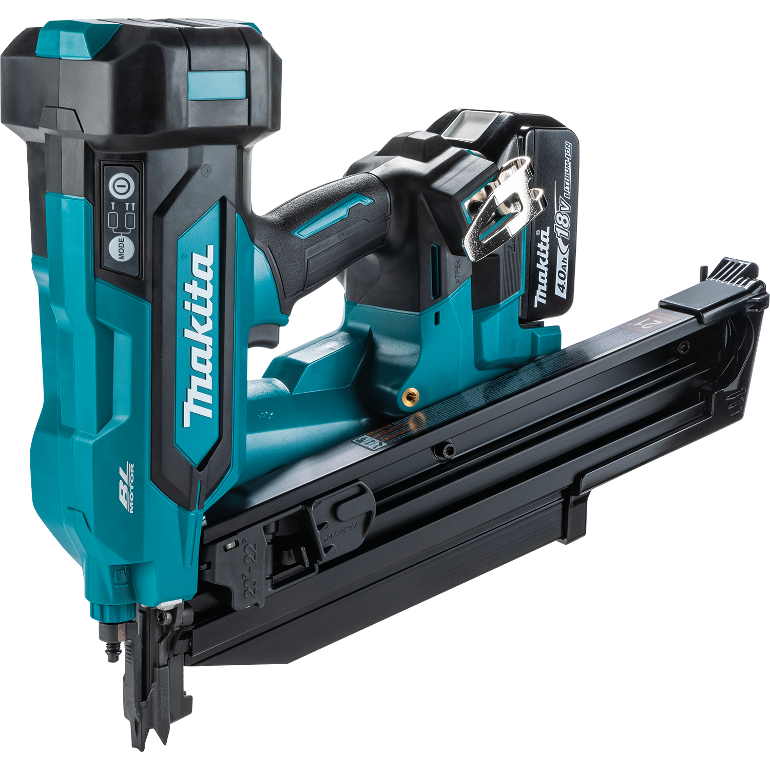 Makita XNB03M1 18V LXT® Lithium‑Ion Brushless Cordless 21º Full Round Head 3‑1/2" Framing Nailer Kit (4.0Ah)