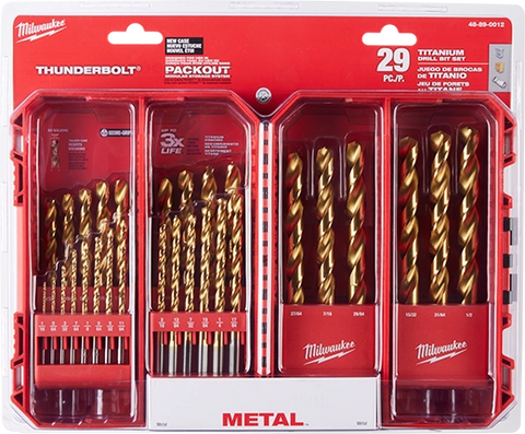 Milwaukee 48-89-0012 THUNDERBOLT Titanium Coated Drill Bit Set - 29 pc