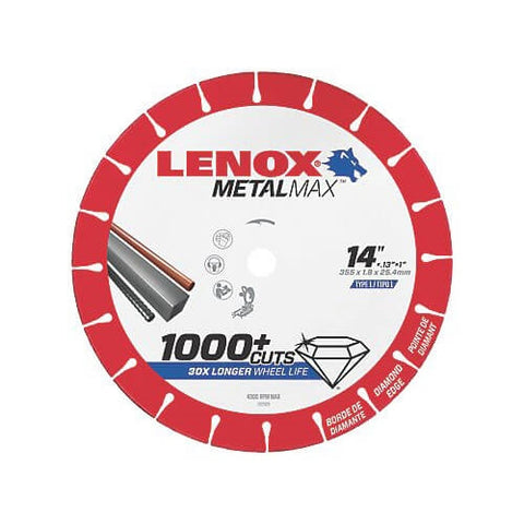 Lenox 1972932 MetalMax Cutoff Wheel 14 x 1 in. - Ace Tool Group - Lenox