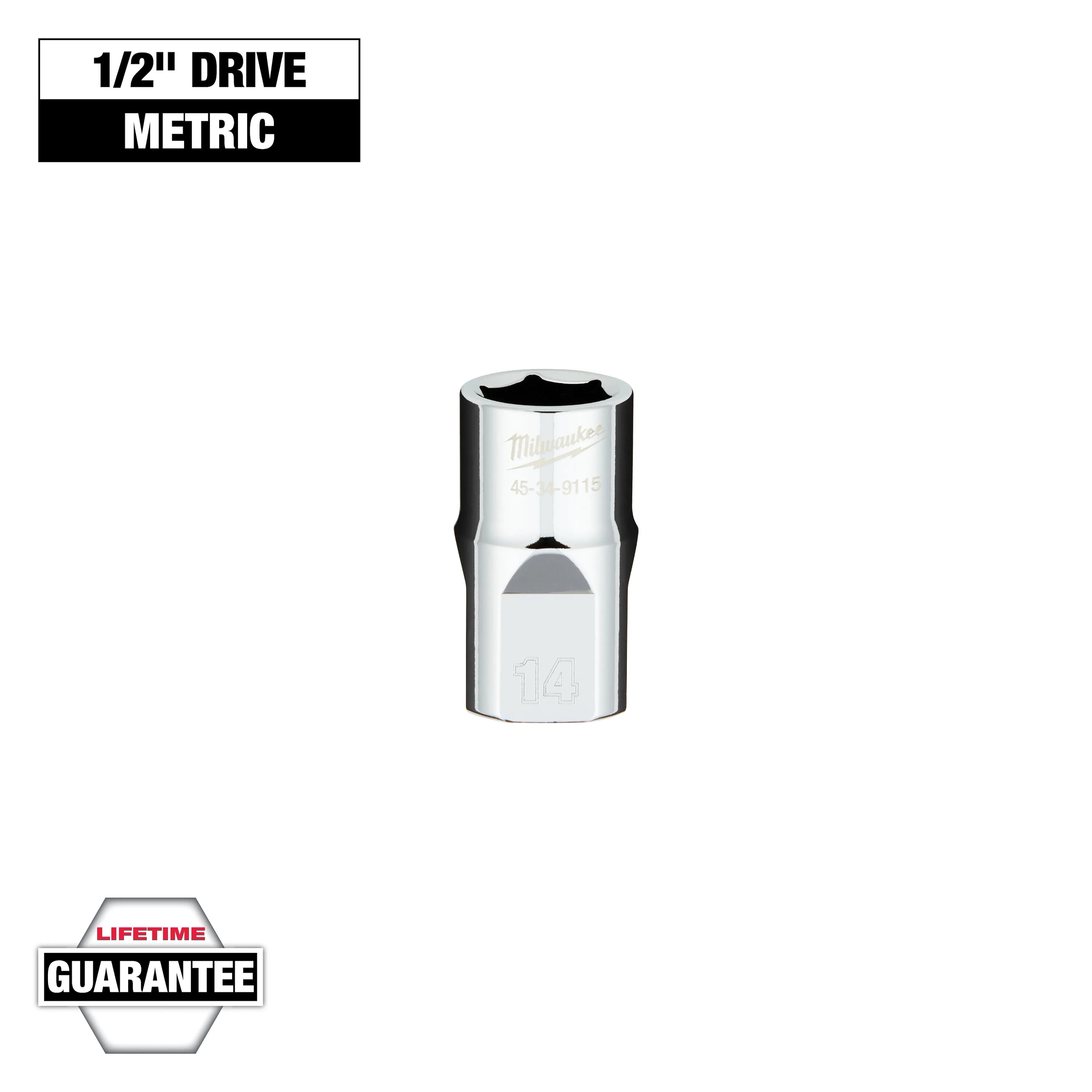 Milwaukee 45-34-9115 1/2" DRIVE 14MM SOCKET - Ace Tool Group - Milwaukee