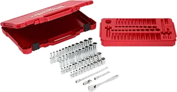 Milwaukee 48-22-9004 1/4" Drive 50pc Ratchet & Socket Set - SAE & Metric - Ace Tool Group - Milwaukee