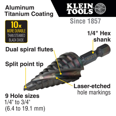 Klein QRST03 Quick Release Step Bit 3/4" - Ace Tool Group - Klein
