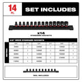 Milwaukee 49-66-7007 14 pc. 3/8 in. 6 pt Socket Set - Ace Tool Group - Milwaukee