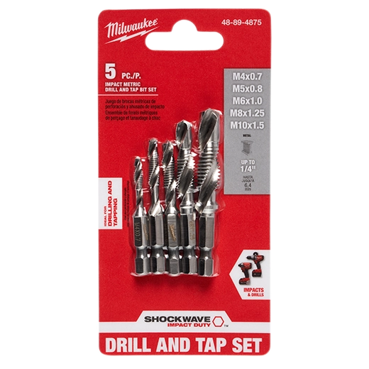 Milwaukee 5 Pc SHOCKWAVE Impact Drill and Tap Bit Set - Ace Tool Group - Milwaukee