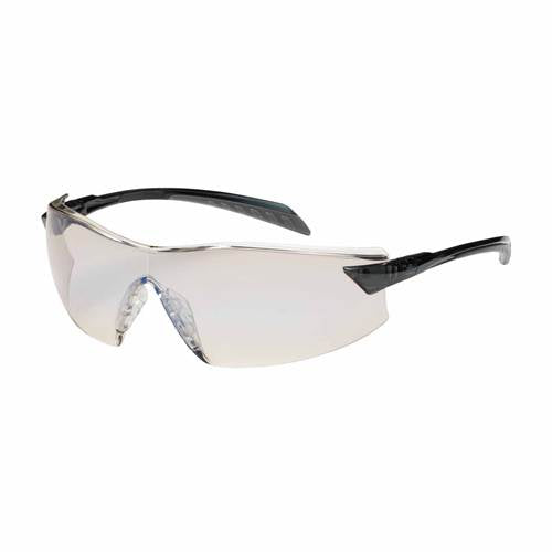 PIP 250-45-0226 Radar Eyewear, Indoor/Outdoor Blue Polycarbonate Lens, Anti-Scratch And Anti-Fog, Rimless, Gray Bayonet Temples, Non-Slip Nose Pads And -12 Pack - Ace Tool Group - Protective Industrial Products