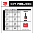 Milwaukee 49-66-7015 29 pc. 1/2 in. Metric Socket Set - Ace Tool Group - Milwaukee