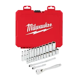 Milwaukee 48-22-9504 1/4" Drive METRIC Socket Set (28-Piece) - Ace Tool Group - Milwaukee
