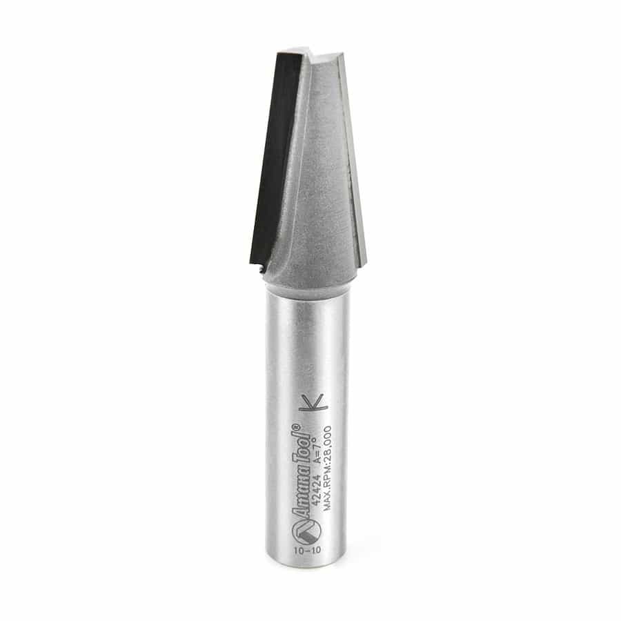 Amana Tool 42424 Carbide Tipped Patternmakers 7 Deg X 13/16 Dia X 1-1/4 X 1/2 Inch Shank - Ace Tool Group - Amana Tool
