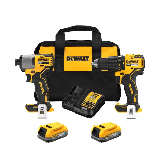 DeWalt DCK228E2 20V 2 Tool Combo Kit, PowerStack