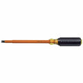 Klein Tools 602-8-INS Insulated 3/8'' (10 mm) Cabinet-Tip  8'' (203 mm) Round-Shank Screwdriver - Ace Tool Group - Klein