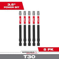 Milwaukee 48-32-4289 SHOCKWAVE 3.5 in. Impact TorxÂ® T30 Impact Driver Bit 3 Pack - Ace Tool Group - Milwaukee