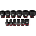 Milwaukee 49-66-7005 12PCSHOCKWAVE Impact Duty 3/8" Drive SAE Standard 6 Point Socket Set - Ace Tool Group - Milwaukee