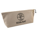 Klein 5539LNAT Canvas Bag with Zipper, Large Natural - Ace Tool Group - Klein