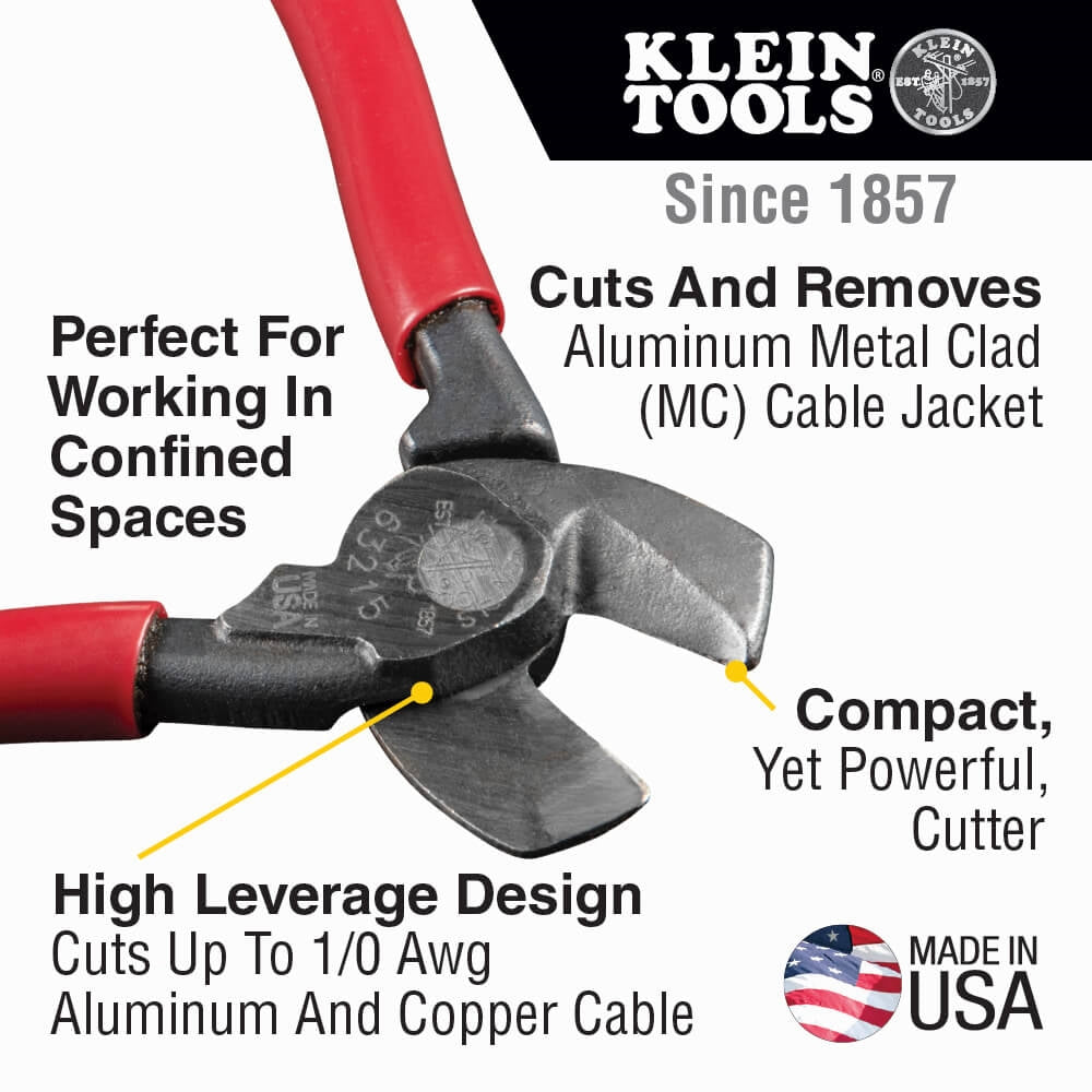 Klein 63215 High-Leverage Compact Cable Cutter - Ace Tool Group - Klein
