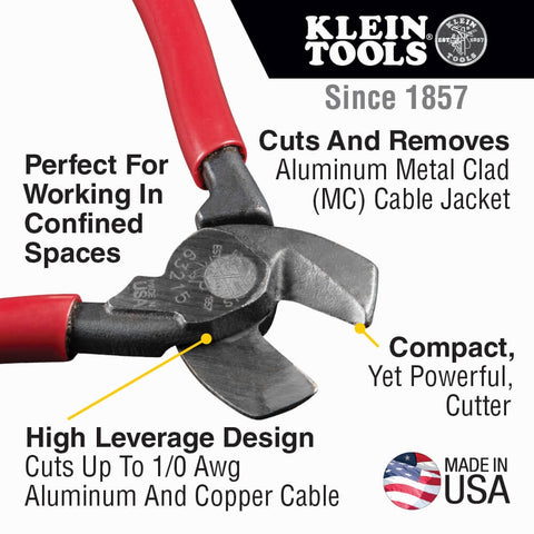 Klein 63215 High-Leverage Compact Cable Cutter - Ace Tool Group - Klein