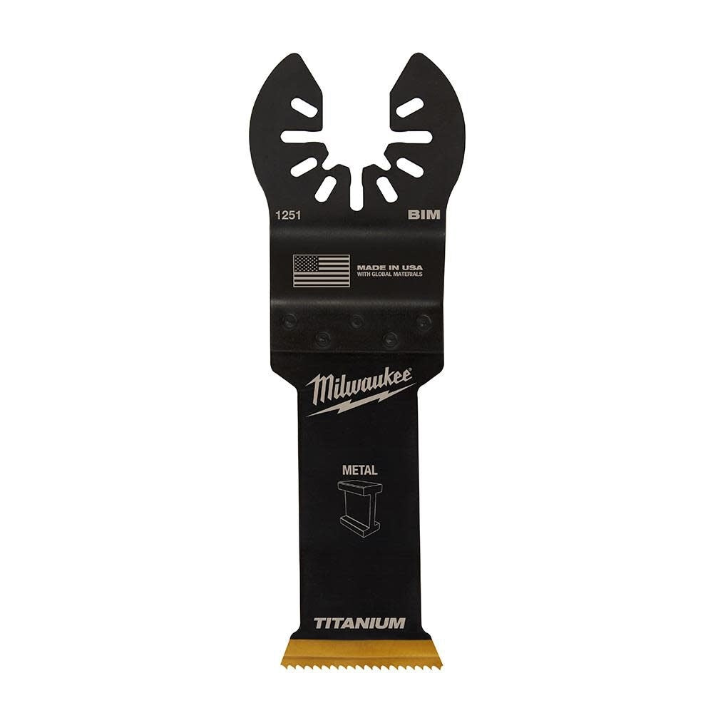 Milwaukee 49-25-1251 Milwaukee OPEN-LOK 1-1/8" TITANIUM ENHANCED BI-METAL METAL BLADE 1PK - Ace Tool Group - Milwaukee