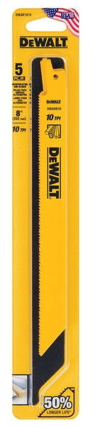 Dewalt Dwar1810 8In 10Tpi Stgt Bk Bld-5Pk - Ace Tool Group - DeWalt