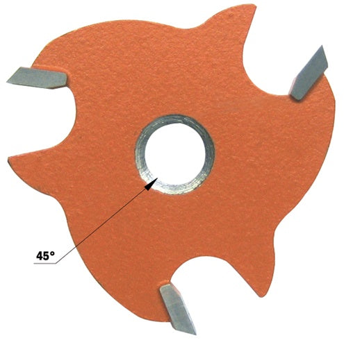 CMT 823.364.11 3-Wing Slot Cutter with 45¼ Bore, 1/4-Inch Cutting Length, 5/16-Inch Bore - Ace Tool Group - CMT