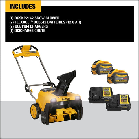 Dewalt Dcsnp2142Y2 21 60V Max* Single-Stage Snow Blower Kit - Ace Tool Group - DeWalt
