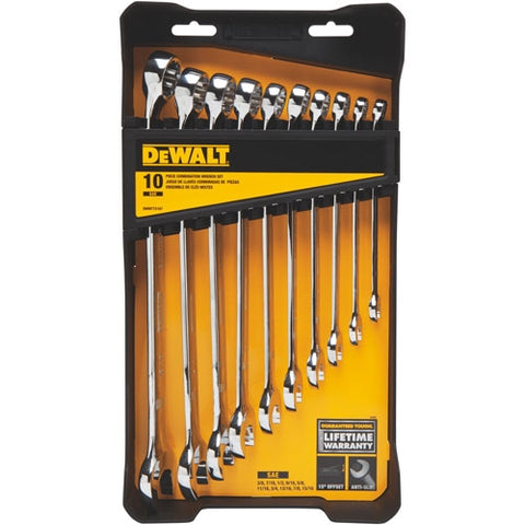 Dewalt Dwmt72167 10 Piece Combination Wrench Set (Sae) - Ace Tool Group - DeWalt