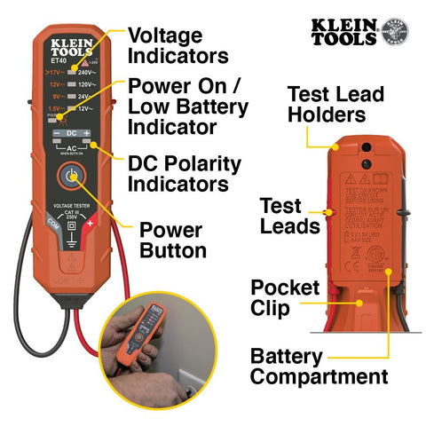 Klein CL120VP Clamp Meter Electrical Test Kit - Ace Tool Group - Klein