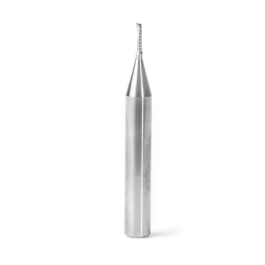 Amana Tool 51441 Solid Carbide Cnc Spiral O Single Flute, Plastic Cutting 1/16 Dia X 1/4 X 1/4 Shank X 2 Inch Long Up-Cut Router Bit - Ace Tool Group - Amana Tool