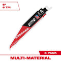 Milwaukee 48-00-5571 6" The WRECKER with NITRUS CARBIDE 5PK - Ace Tool Group - Milwaukee