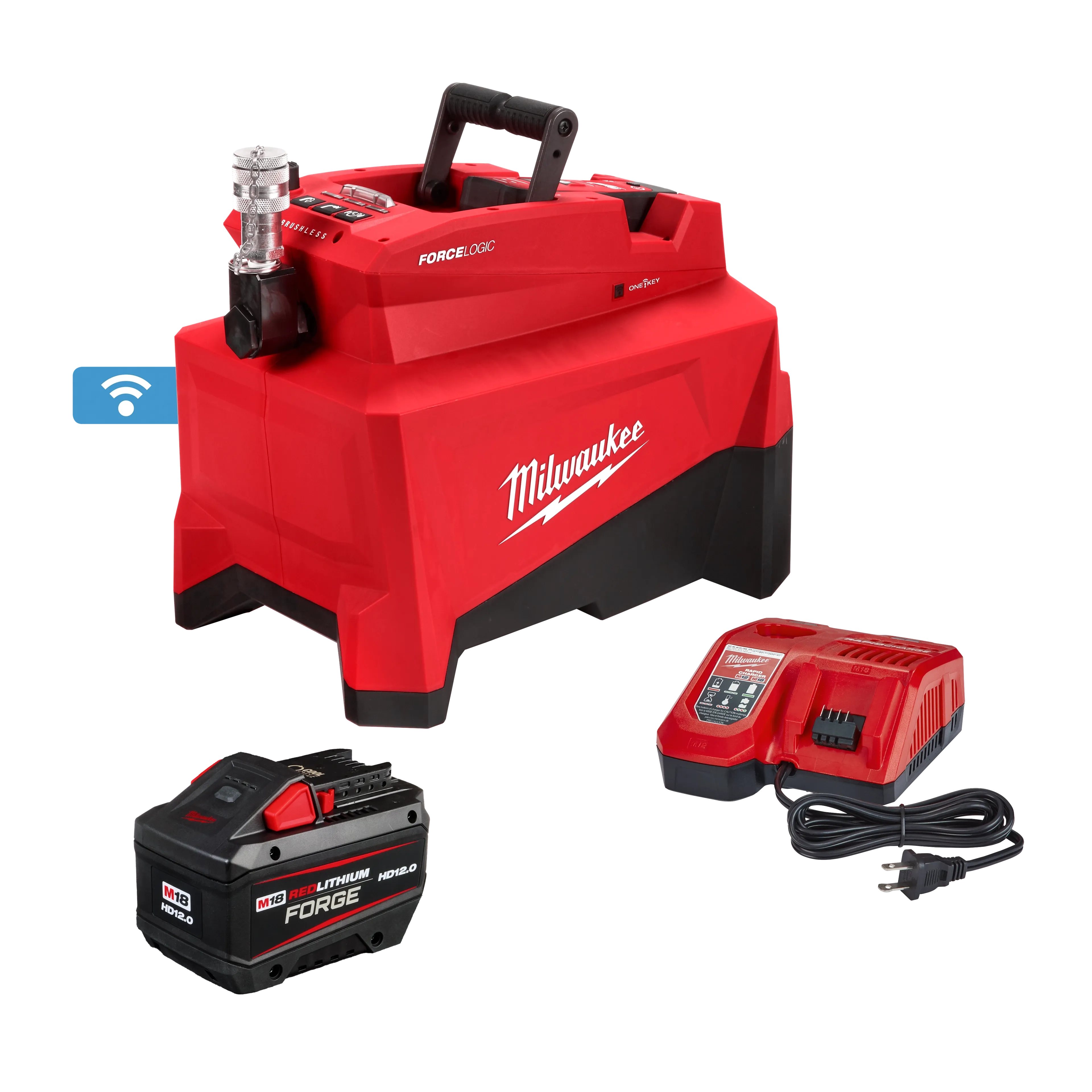Milwaukee 2774-21HD M18 FORCE LOGIC 10,000psi Hydraulic Pump Kit - Ace Tool Group - Milwaukee