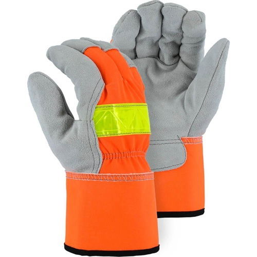 Majestic 1954T Winter Lined Cowhide Gloves Hi-Viz - Ace Tool Group - Majestic