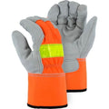 Majestic 1954T Winter Lined Cowhide Gloves Hi-Viz - Ace Tool Group - Majestic