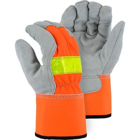 Majestic 1954T Winter Lined Cowhide Gloves Hi-Viz - Ace Tool Group - Majestic