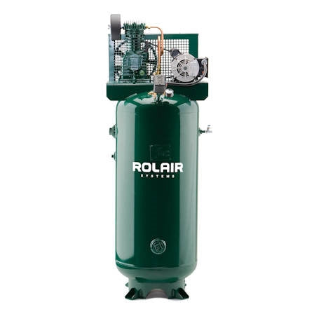 Rolair H15130K17 1.5 HP Single Phase 30 Gallons Horizontal Tank Size 1755 RPM Compressor - Ace Tool Group - Rolair