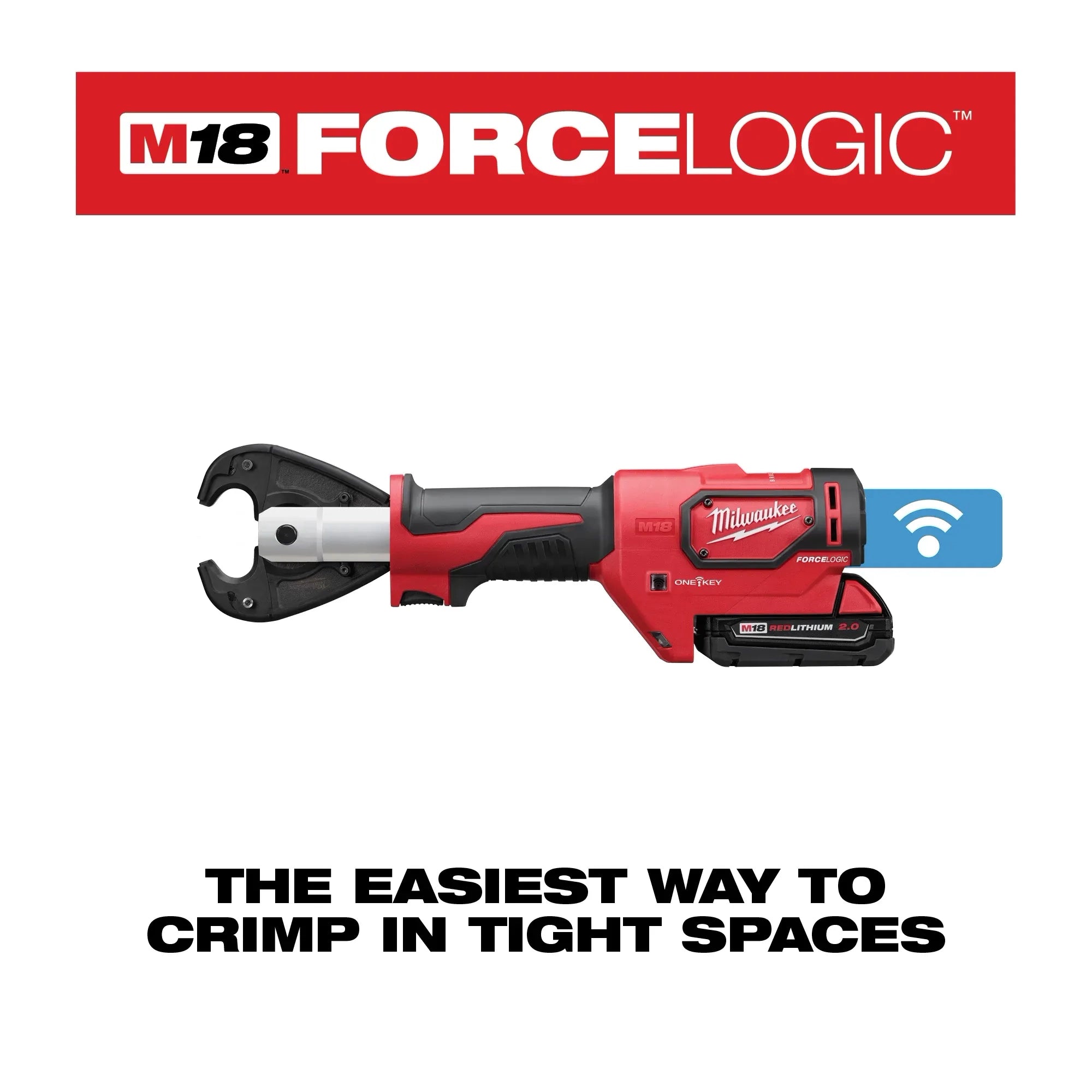 Milwaukee 2678-22BG M18 FORCE LOGIC 6T UTILITY CRIMPING KIT W/ D3 GROOVES & FIXED BG DIE - Ace Tool Group - Milwaukee