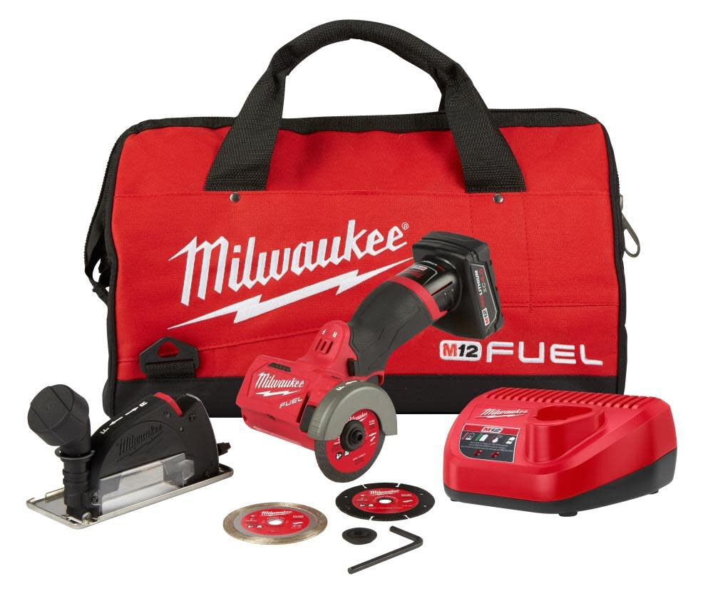 Milwaukee 2522-21XC M12 FUEL 3" COMPACT CUT OFF TOOL KIT - Ace Tool Group - Milwaukee