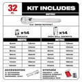 Milwaukee 48-22-9482 3/8" 32pc Ratchet and Socket Set in PACKOUT  - Metric - Ace Tool Group - Milwaukee