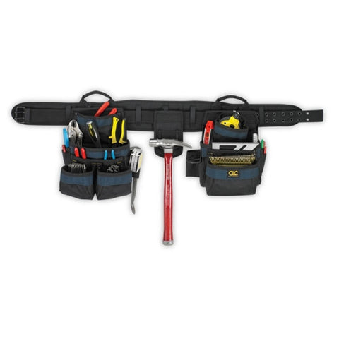 Custom LeatherCraft  2605 20-Pocket Carpenter's Ballistic Combo Set - Ace Tool Group - Custom Leathercraft